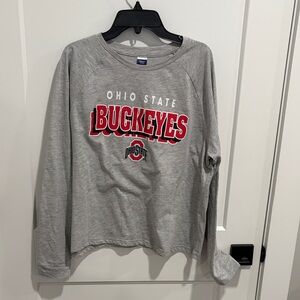 Champion Gray Ohio State Buckeyes Long Sleeve Shirt - women’s large